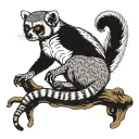 Lemur rock n roll tattoo design idea
