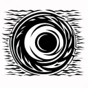 moon and water element symbol tattoo design idea