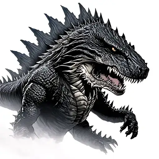 godzilla tattoo design idea