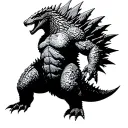 godzilla tattoo design idea