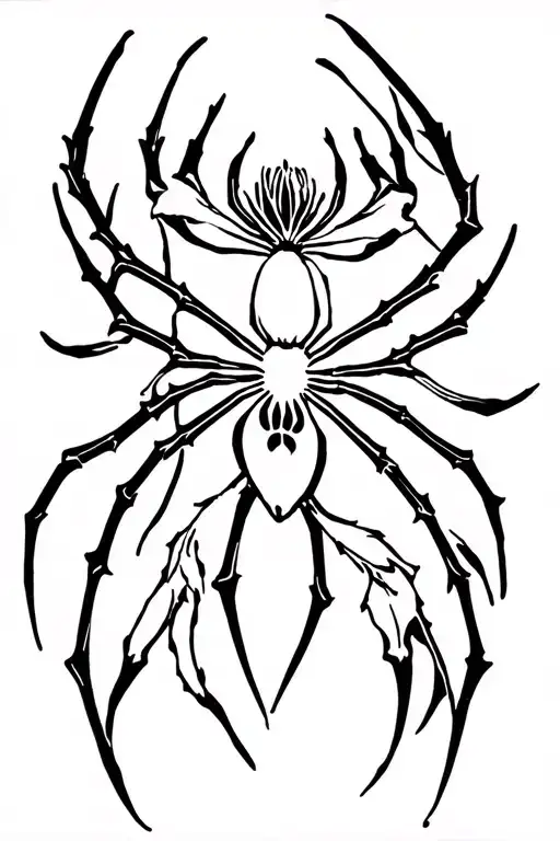 spiderlily behind cross tattoo tattoo design idea