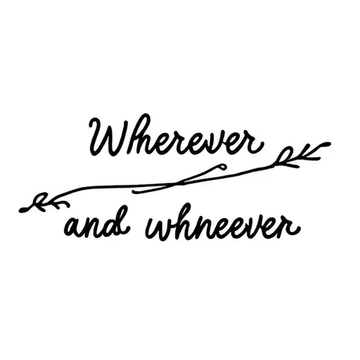 pinky promise "Wherever and whenever" tattoo design idea