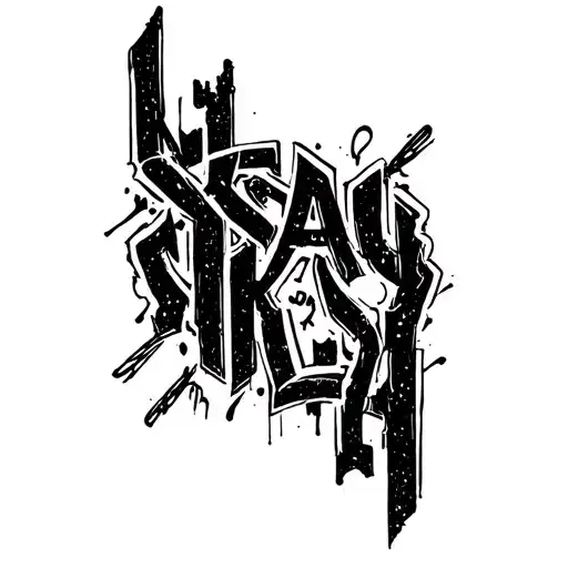 "Skragi" graffiti style tattoo tattoo design idea