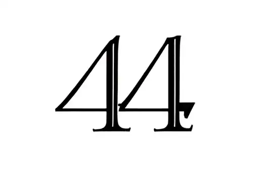 "44" tattoo design idea