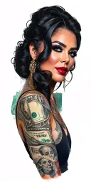 money, women, ultras, boss, gangster tattoo design idea