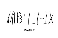 "MB         III-IX-MMXXV" simple text tattoo tattoo design idea