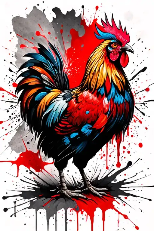 a cock tattoo design idea