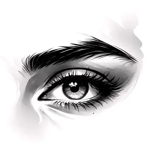 Above Eyebrow tattoo design idea