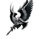 Warhammer 40k Dark Angels tattoo design idea