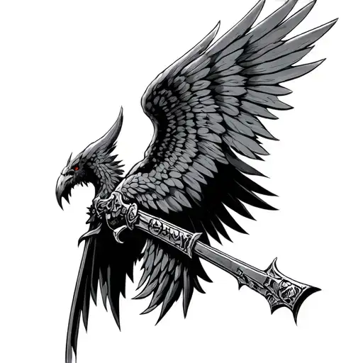 Warhammer 40k Dark Angels tattoo design idea