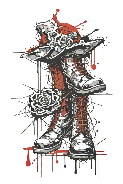 Death in puss in boots tattoo design idea