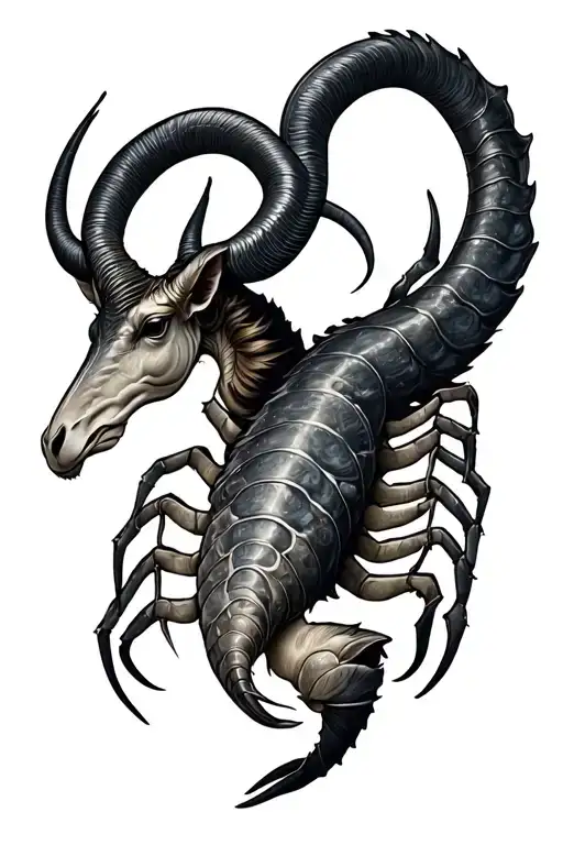 Capricorn Scorpio tattoo design idea