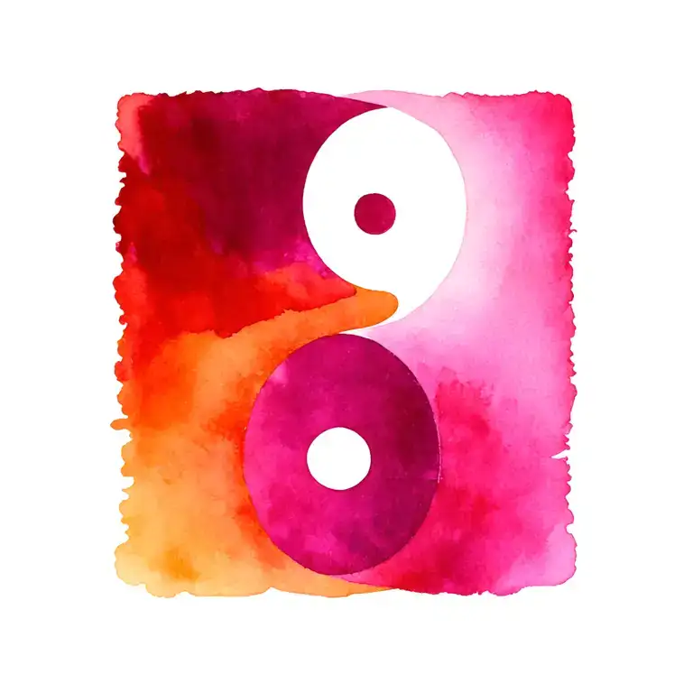 Dolphin Yin Yang tattoo design idea