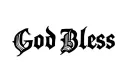 "God Bless" tattoo design idea
