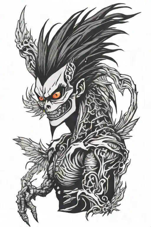 Death Note Ryuk tattoo design idea