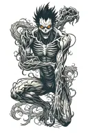 Death Note Ryuk tattoo design idea