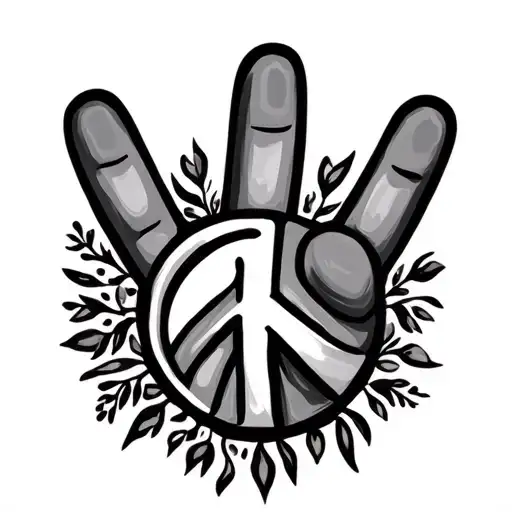 symbol of life family of 6 love respect peace sign tattoo design idea