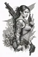 Lara Croft tattoo design idea