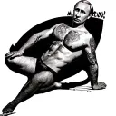 putin as a strippers tattoo design idea