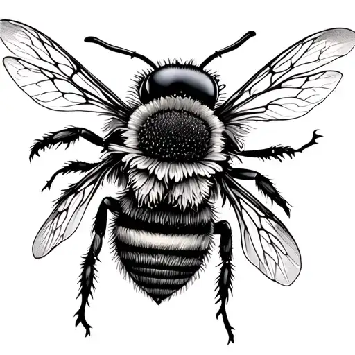 Bee And Daisy tattoo design idea