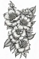 September birth flower tattoo design idea