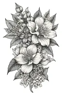 September birth flower tattoo design idea