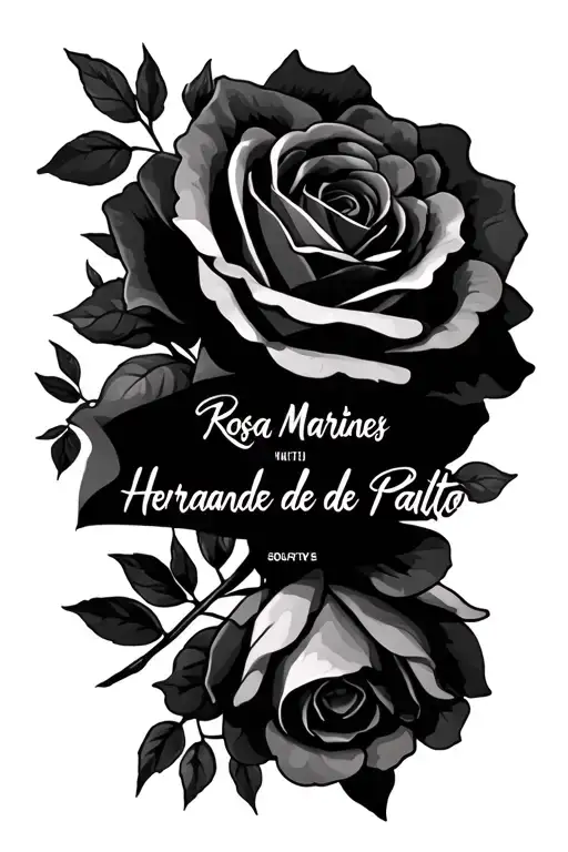 Rosa with Name of Rosa Martinez Hernandez de Palito tattoo design idea