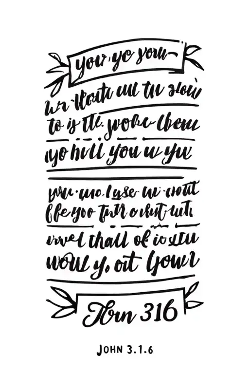 John 3:16 bible verse tattoo design idea