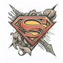 Superman logo tattoo design idea