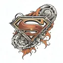 Superman logo tattoo design idea