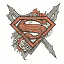 Superman logo tattoo design idea