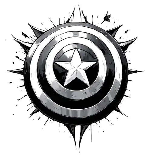 Captain America Shield tattoo design idea