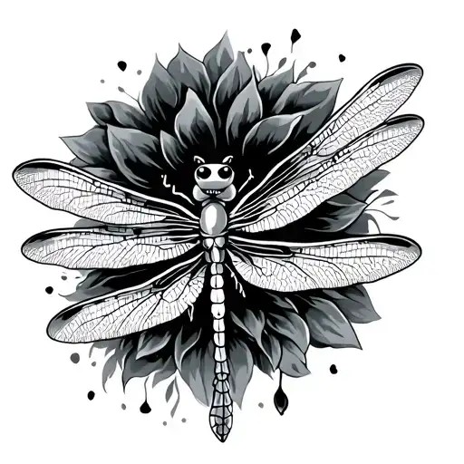dragonfly dad memorial tattoo design idea