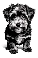 cockapoo frisbee tattoo design idea