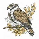 osprey bird tattoo design idea