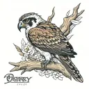 osprey bird tattoo design idea