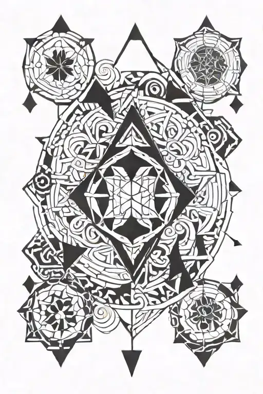 sacred geometry patterns tattoo design idea