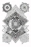 sacred geometry patterns tattoo design idea