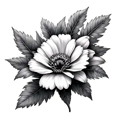 July And September Birth Flower tattoo design idea