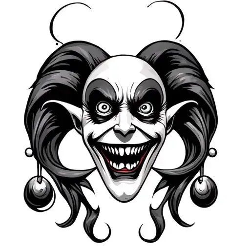 Evil Jester tattoo design idea