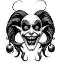 Evil Jester tattoo design idea