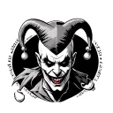 Evil Jester tattoo design idea