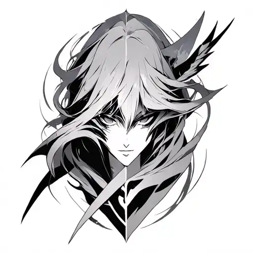 Code geass x Cyber sigilism tattoo tattoo design idea