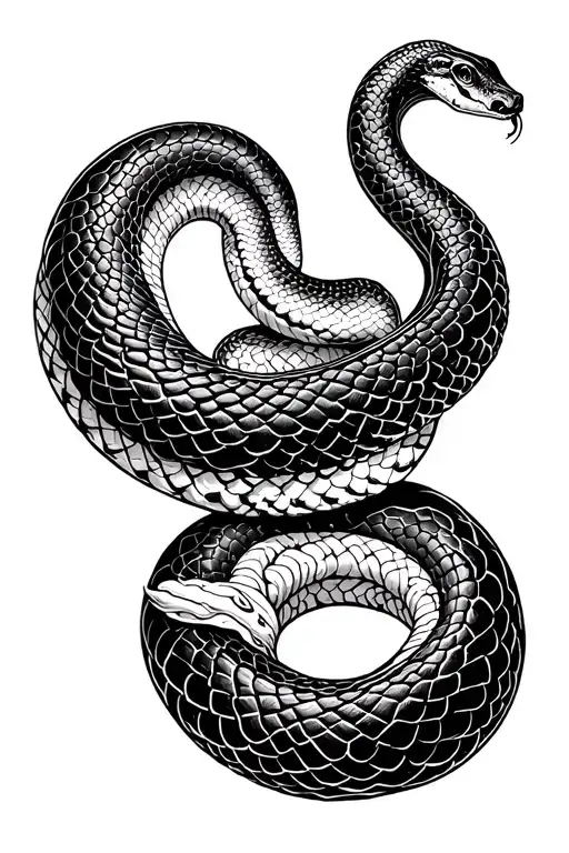 anaconda coiling tattoo design idea