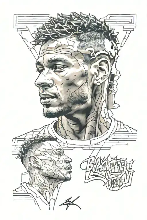 Neymar dubbing Adam Sandler tattoo design idea