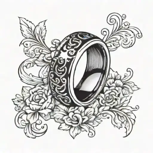 Mens Wedding Ring tattoo design idea