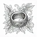 Mens Wedding Ring tattoo design idea
