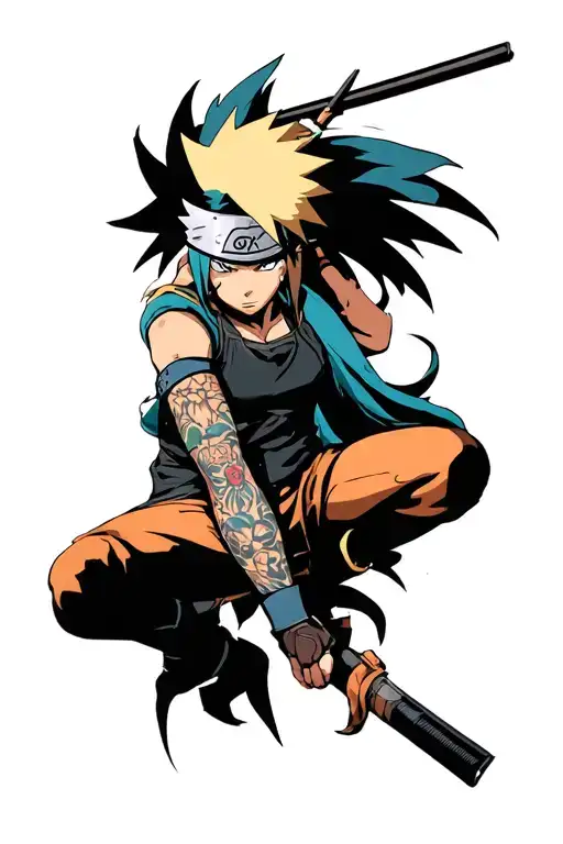 A tattoo Lara the arm where Kakashi and Meliodas approach tattoo design idea