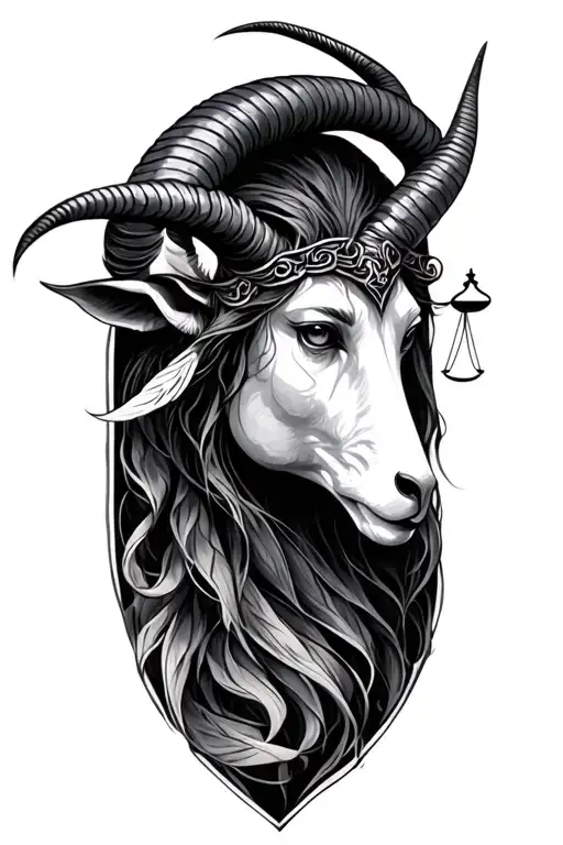 Capricorn And Libra tattoo design idea