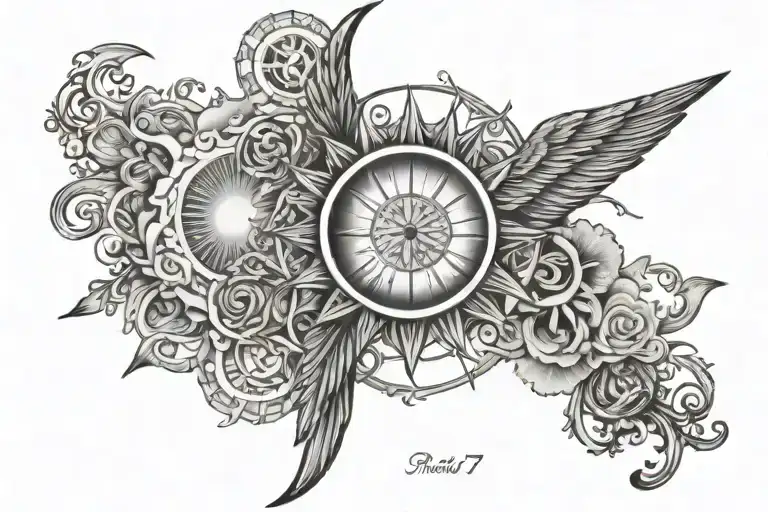 psalms 27:1 and Philippine sun tattoo design idea